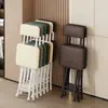 Cadeira de Lazer Dobrável, Cadeira de Escritório, Cadeira de Treinamento para Computador, Cadeira Simples para Casa com Encosto, Banco Dobrável Portátil de Plástico para Computador