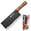 Cuchillo de Cocina con Mango de Madera a Prueba de Óxido Pintado en Spray Estilo Chino, Cuchillo para Rebanar de Acero Inoxidable con Textura Martillada, Cuchillería Yangjiang Asakh-No.669