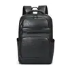 Mochila nueva transfronteriza para hombre de cuero PU, mochila casual de negocios, versión coreana de gran capacidad para portátil, mochila para estudiante universitario