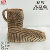 Vasijas de Cerámica Estilo Antiguo para Vino, Ollas, Jarras, Botellas de Fondo Puntiagudo, Tazones de Cerámica, Ollas de Cerámica de Colores con Patrón de Danza, Artículos Decorativos, Cerámica Negra Majiayao