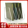 Porta revistas acrílico transfronterizo de 4 compartimentos, clasificador de archivos de escritorio, porta carpetas transparente