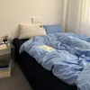 Nuevo Producto 2026: Juego de Cuatro Piezas Mezclado de Algodón Lavado Todo Algodón - Beibei Beach Juego de Cuatro Piezas para Cama de 1.8m