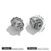 Colgante de Flor de Acero Inoxidable Chapado en Oro al Vacío Colada de Oro de 18 Quilates Colgante de Collar de Acero de Titanio Accesorios Colgantes para Pendientes de Mujer