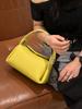 Bolso de Mano para Mujer de Cuero Genuino Hecho de Piel de Vaca de Primera Capa, Bolso de la Serie Colgante de Oreja, Bolso de Hombro Cruzado, Bolso Estilo Techo