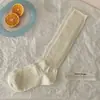 Meias Brancas de Bezerro Estilo Doce Japonês Jk para Mulheres, Meias Pretas de Cano Médio, Meias Largas, Estilo Fino de Primavera e Verão, Meias Longas de Cano Alto de Outono