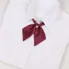 Soñando con Conejo Digital Color Sólido Corbata de Lazo JK Punto Pequeño Rosa Raíz de Loto Rosa Vino Tinto Uniforme Japonés Cuello Flor