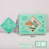Cuaderno Creativo con Estampado Hueco Imán para Nevera A6 Souvenir de Viaje Urbano Check-In