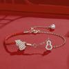 Nuevo Diseño Original Pulsera de Calabaza para Mujer Plata de Ley Todo-partido Diamante Cuerda Roja Cuerda de Mano Año Nuevo Vintage Pulsera Creativa