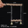 Columpio de Doble Escalera de Madera de Ratán Natural Soporte para Pájaros Columpio Suministros para Periquitos Peonía Xuanfeng Juguete de Madera Maciza Mate