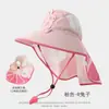 Nuevo sombrero de protección solar para niños para verano, protección UV para la playa, secado rápido, transpirable, ala ancha, para exteriores, protección extendida para el cuello, parasol