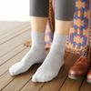 Calcetines casuales para hombre, calcetines de tubo medio, calcetines cálidos de otoño e invierno, calcetines étnicos de algodón de dos colores, calcetines cálidos de talla grande