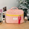 Bolsa de Maquiagem Xadrez Criativa Contrastante para Mulheres Ins Grande Capacidade Bolsa para Armazenamento de Pincéis de Maquiagem Bolsa de Ombro Bolsa de Viagem para Sair