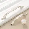 Puxador Branco Marfim Estilo Europeu Puxador de Porta de Guarda-Roupa Moderno Minimalista Gaveta Porta de Armário Ferragem Flor Rosa Puxador Pequeno