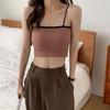 Calzones Cortos Grandes de Espalda en U Ropa Interior de Una Pieza para Mujer Envoltura de Pecho para Uso Interior Uso Exterior Tirantes Finos Pequeños Color en Contraste Chaleco Strapless con Almohadilla para el Pecho
