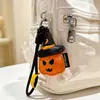 Llavero Linterna de Calabaza de Halloween de Cuero Colgante Lindo de Calabaza Fantasma para Bolsos Regalos Pequeños para Festivales Venta al por Mayor