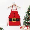 Amazon ventas calientes transfronterizas Navidad nuevo creativo delantal estampado decoración navideña fiesta hogar delantal navideño