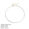 Cadena para Clavícula de Alta Gama Transfronteriza Europea y Americana de una Sola Capa con Perla de Imitación Collar de Moda Estilo Ins Nicho Collar de Perla Ovalada