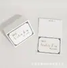Tarjetas de Felicitación Pre-hechas Rosa Azul Lazo Plegada Tarjeta Pequeña Caja de Regalo Tarjeta de Felicitación Pequeña Tarjeta de Mensaje de Bendición Tarjeta de Mensaje de Agradecimiento