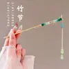 Pasador de Flor con Borla Estilo Antiguo para Mujer, de Alta Gama y Elegante, Versátil Pasador Hanfu, Pasador para Moño en la Parte Trasera de la Cabeza