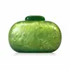 Bolsa Feminina para Comércio Exterior Transfronteiriço Novo Estilo Europeu e Americano Oval Concha Acrílico Moda Bolsa de Festa Ombro Único Transversal