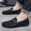 Sapatos Masculinos Verão Novo Estilo Feijão Sapatos Leve Fundo Macio Superfície Macia Fundo Plano All-match Moda Impresso Sapatos Masculinos