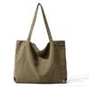 Bolsa Tote de Grande Capacidade para Mulheres 2026 Novo Modelo Bolsa de Lona Retrô para Estudantes Bolsa Simples Casual Versátil