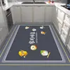 Tapetes de Cocina de Terciopelo de Cristal, Antideslizantes, Resistentes al Aceite, Absorbentes de Agua, Alfombras Lavables, Limpiables, Resistentes a Manchas para el Hogar, Alfombras Antiincrustantes