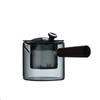 Tetera de vidrio con asa lateral, tetera eléctrica de cerámica, tetera resistente a altas temperaturas, tetera de madera con filtro de una sola olla, juego de té kung fu
