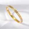 Pulsera de Acero de Titanio para Mujer, Cielo Estrellado, Diseño Transfronterizo Fresco y Sencillo, Pulsera de Moda de Cuatro Hojas Incrustada con Diamantes de Nicho, Joyería de Pulsera