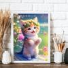Comercio exterior transfronterizo caliente lindo gato pintura de diamantes figura grupal diamante redondo diamante completo diamante cuadrado DIY pintura decorativa para sala de estar al por mayor