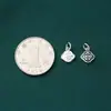 Prata Maciça S925 Prata Lisa Moeda de Cobre Pingente de Cadeado Pequeno Pingente de Corda Ruyi Pulseira de Corda Feita à Mão DIY Acessórios de Prata