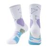 Calcetines de Baloncesto de Élite para Hombre, Antideslizantes, Amortiguadores, Calcetines con Suela de Toalla, Calcetines Deportivos de Running Transpirables de Tubo Medio Cielo Estrellado, Degradado Cielo Estrellado