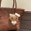 Gato Negro Estilo Hawaiano Peluche Suave Muñeca Linda Colgante para Mochila Dibujo Animado Kt Regalo para Parejas y Mejores Amigos