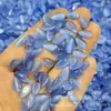 Piedra Ojo de Gato Forma de Gota 7*12mm Vidrio Ojo de Gato Forma de Pera Superficie Plana Fondo Plano Anillo Accesorios de Joyería DIY Piedra Natural Incrustación