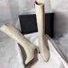 Novo produto Senyu Hai Xiang Botas de salto alto elásticas de bico fino estilo coreano, cano alto, justas, elegantes