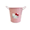 Porta lapiceros de Hierro Simple Hello Kitty Corazón Lindo Femenino Gran Capacidad Cubo de Almacenamiento de Escritorio para Estudiantes Oficina
