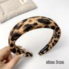 Diadema Vintage de Tela de Algodón con Estampado de Leopardo, Almohadilla Ancha, Parte Superior Craneal Alta, Rostro Modificado, Sensación de Alta Gama, Diadema Estampada de Leopardo Rosa, Tarjeta para el Cabello para Mujer
