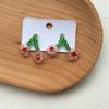 Cuentas de vidrio transparente tejidas a mano, cuentas de cristal, hojas, pequeñas flores, uva, accesorios, pendientes hechos a mano, tocado