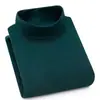 Camiseta para Hombre de Comercio Exterior Cuello Alto Forro Polar Semi-alto Cuello Manga Larga Temperatura Constante Ropa Interior Térmica Otoño e Invierno Color Sólido Camiseta Base