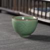 Kongshan Xinyu Longquan Celadón Hermano Horno Pie Abierto Hielo Agrietado Maestro del Incienso Degustación de Té Pequeña Orquídea Taza de Té de Seis Colores