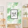 Cortina Divisória Moderna Verde Planta Escandinava Decoração de Casa Quarto Banheiro Tecido à Prova d'Água Cortina de Pendurar Sem Furos Cortina para Porta de Cozinha