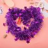 Decoración para actividades de boda y fiesta de Navidad al por mayor con flor de borla de cinta de lana de estrella de cinco puntas, color alizarina, raya, 2 metros, envío