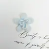 Flores Decorativas de Renda de Organza com Contas Artesanais de Cristal de 3cm para Roupas Infantis, Sapatos, Chapéus, Hanfu, Acessórios DIY, Remendos de Tecido