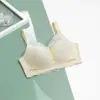 Ropa interior Moda Femenina Color Contrastante Pecho Pequeño Push-up Anti-caída Sujetador Sin Aro Superior Lateral Accesorio Ajustable de Senos Sujetador