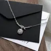 Collar de Cubo de Azúcar con Nudo de Cuerda para Mujer, Simple y Versátil, Lujo Ligero, Nicho, Diseño de Moda de Alta Gama, Colgante Cuadrado, Cadena para Clavícula