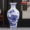 Jarrón de porcelana azul y blanca antigua de Jingdezhen, arreglo floral, nuevo estilo chino, mueble de TV para sala de estar, mueble de vino, adornos decorativos.