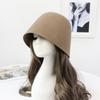 Chapéu de Pescador de Lã com Design Japonês Estilo Retrô Cloche Chapéu de Mendigo Feminino Outono e Inverno Estilo Retrô