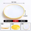 Juego de 10 platos redondos de melamina para restaurantes de comida rápida, platos para platos fríos de catering comercial, platos de plástico para arroz frito y platos para fideos fritos