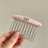 Pente de cabelo penteado de cabeça para baixo novo grampo de cabelo com franja de laço antiderrapante caveira alta estiloso moderno grampo de cabelo lateral com mechas acessório de cabelo