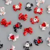 Popular Joyería de Moño de Resina Chica Coreana Dulce Corbata de Moño Biselada Manicura Uñas Diamante Accesorios Diamante